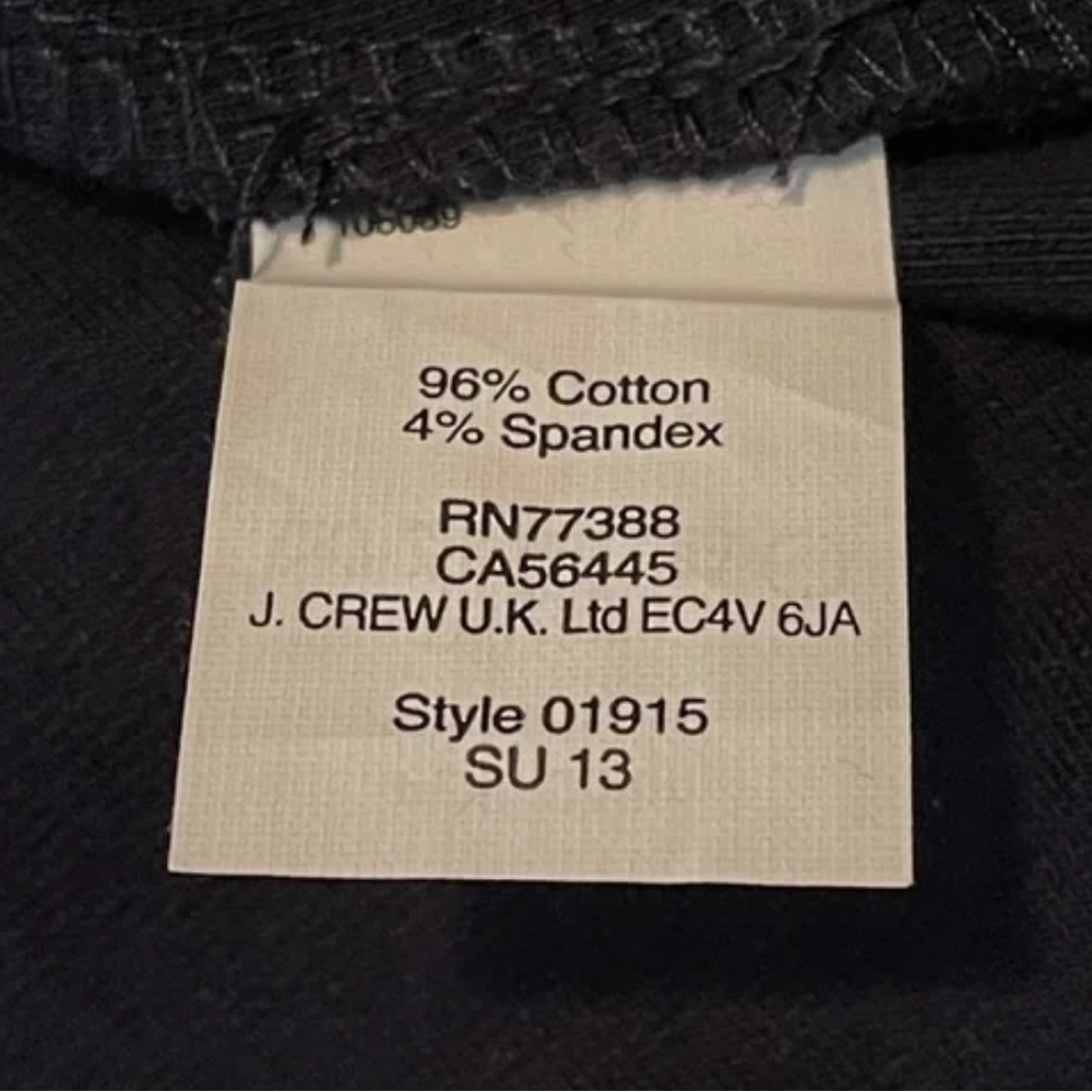 J Crew Colorblock Ponte V Neck, Navy Blue and Cream Size S - Picture 3 of 3
